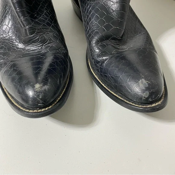 Vintage HONCHOS Made in USA COWBOY Western Boots Black Embroidered Men’s 11 D 🖤